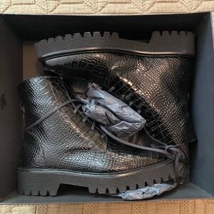 Freda Salvador Emi Lug Combat Boot NWT